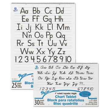 Pacon® Chart Tablets, Presentation Format (1" Rule), 30 White 24 X 16 Sheets freeshipping - TVN Wholesale